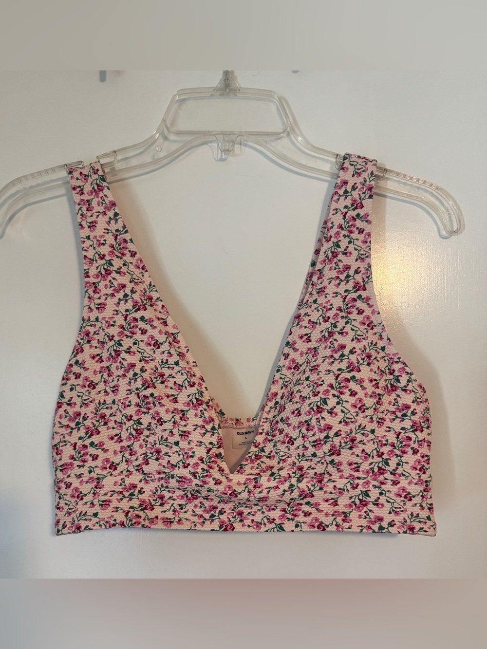 Old Navy floral bikini top size L